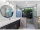 Spa-like bathroom with soaking tub, walk-in shower and double vanity at 12028 N 80Th Pl, Scottsdale, AZ 85260