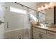 Spa-like bathroom with walk-in shower and pebble floor at 726 E Citrus Hollow Way, Queen Creek, AZ 85140