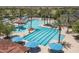 Aerial view of community pool with lap lanes and multiple lounging areas at 26404 W Zachary Dr, Buckeye, AZ 85396