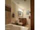 Clean bathroom with a bathtub, toilet, and vanity at 3614 W Krall St, Phoenix, AZ 85019