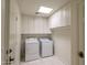 Bright laundry room with washer, dryer, and ample cabinetry at 8230 E Via De La Escuela --, Scottsdale, AZ 85258