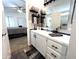 Updated bathroom with a vanity and a walk-in shower at 2400 E Baseline Ave # 301, Apache Junction, AZ 85119