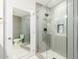 Contemporary bathroom with a glass shower and elegant tile at 7117 E Rancho Vista Dr # 2005, Scottsdale, AZ 85251