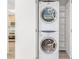 Stackable washer and dryer in convenient laundry closet at 7117 E Rancho Vista Dr # 2005, Scottsdale, AZ 85251
