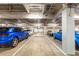 Underground parking garage with designated parking spots and ample space at 7117 E Rancho Vista Dr # 2005, Scottsdale, AZ 85251