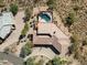 Bird's-eye view of a home with a private pool and desert setting at 11420 N Kiowa Cir, Fountain Hills, AZ 85268