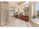 Elegant bathroom with double vanity, large shower, and a relaxing atmosphere at 2554 N Tambor --, Mesa, AZ 85207