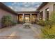 Private courtyard with a fountain and brick pavers at 2554 N Tambor --, Mesa, AZ 85207