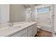 Modern bathroom with double vanity and bathtub at 22508 E Orchard Ln, Queen Creek, AZ 85142