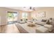 Comfortable living room featuring a neutral color palette and patio access at 18774 N Ibis Way, Maricopa, AZ 85138