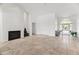 Spacious living room featuring a fireplace and tiled floors at 5330 N Palo Cristi Rd, Paradise Valley, AZ 85253