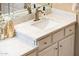 Elegant bathroom vanity with quartz countertop and modern fixtures at 23228 N Gaviota Dr, Sun City West, AZ 85375