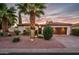 Single-story home with Spanish-style architecture and desert landscaping at 23228 N Gaviota Dr, Sun City West, AZ 85375