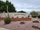 Apache Wells II 55+ community entrance with attractive landscaping at 5830 E Mckellips Rd # 8, Mesa, AZ 85215