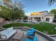 Relaxing backyard oasis with a sparkling pool and patio furniture at 4450 S Rio Dr, Chandler, AZ 85249