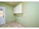 Laundry room with cabinets and exterior access at 29408 N 244Th Dr, Wittmann, AZ 85361