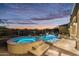 Relaxing pool and spa with stunning sunset views at 8403 E Nightingale Star Dr, Scottsdale, AZ 85266