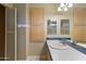 Clean bathroom with a large vanity and cabinets at 2550 S Ellsworth Rd # 215, Mesa, AZ 85209