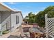 Brick patio with table and chairs, great for outdoor entertaining at 2550 S Ellsworth Rd # 215, Mesa, AZ 85209