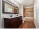 Bathroom features double vanity, bathtub and shower at 8143 E Obispo Ave, Mesa, AZ 85212