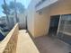 Private patio with access from the living area and building views at 3314 N 68Th St # 204, Scottsdale, AZ 85251