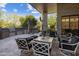 Outdoor kitchen and dining area, ideal for summer barbecues at 10284 E Running Deer Trl, Scottsdale, AZ 85262