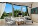 Peaceful sitting area with large windows and scenic views at 9719 E Madera Dr, Scottsdale, AZ 85262