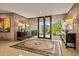 Spacious entryway with glass doors and mountain views at 9719 E Madera Dr, Scottsdale, AZ 85262