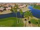 Aerial view of the community and golf course at 23817 S Harmony Way, Sun Lakes, AZ 85248
