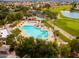 Relaxing pool area with palm trees and landscaping at 23817 S Harmony Way, Sun Lakes, AZ 85248