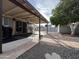 Covered patio with seating and a view of the backyard at 6232 E Decatur St, Mesa, AZ 85205