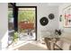 Cozy breakfast nook with glass table and view of backyard at 6525 E Cave Creek Rd # 6, Cave Creek, AZ 85331