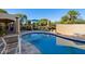 Relaxing kidney shaped pool and spa with surrounding patio at 3044 Ironwood Rd, Carefree, AZ 85377