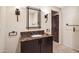 Sophisticated bathroom with marble vanity and mosaic tile accents at 3044 Ironwood Rd, Carefree, AZ 85377
