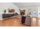 Living room with a fireplace and hardwood floors at 19049 N 5Th Ave, Phoenix, AZ 85027