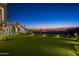 Landscaped backyard with mountain views and city lights at 20958 N 112Th St, Scottsdale, AZ 85255