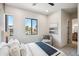 Bright bedroom with a comfortable bed and city view at 377 E Windsor Ave # 21, Phoenix, AZ 85004