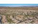 Aerial view of community with desert landscape and mountain views at 29031 N 69Th Dr, Peoria, AZ 85383