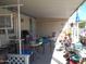 Covered patio with outdoor furniture and storage at 201 S Greenfield Rd # 197, Mesa, AZ 85206