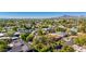 Aerial view of a residential neighborhood showcasing numerous homes and lush landscaping at 3410 N 45Th Pl, Phoenix, AZ 85018