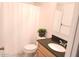 Clean bathroom with a shower/tub combo and granite vanity at 641 S Power Rd # 364, Mesa, AZ 85206