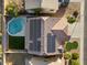 Aerial view showing house, pool and solar panels at 15163 W Cameron Dr, Surprise, AZ 85379