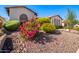 Landscaped front yard with colorful flowers and drought-tolerant plants at 3534 N Boulder Canyon St, Mesa, AZ 85207