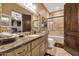 Elegant bathroom with granite countertop and shower at 6001 N 44Th St, Paradise Valley, AZ 85253