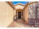 Front entry with a walkway leading to the entrance of the home at 2101 S Meridian Rd # 172, Apache Junction, AZ 85120