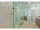 Spa-like bathroom with walk-in shower, freestanding tub, and modern vanity at 22474 S 199Th Cir, Queen Creek, AZ 85142