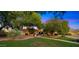 House exterior at dusk with landscaping and walkway at 6429 S Honor Ct, Gilbert, AZ 85298