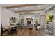 Bright and airy living room with fireplace and access to backyard at 6429 S Honor Ct, Gilbert, AZ 85298
