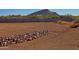 Backyard with rock retaining wall and mountain view at 1235 E Hohokam Ln, New River, AZ 85087