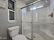 Clean bathroom with a shower and toilet at 650 N Hawes Rd # 3314, Mesa, AZ 85207